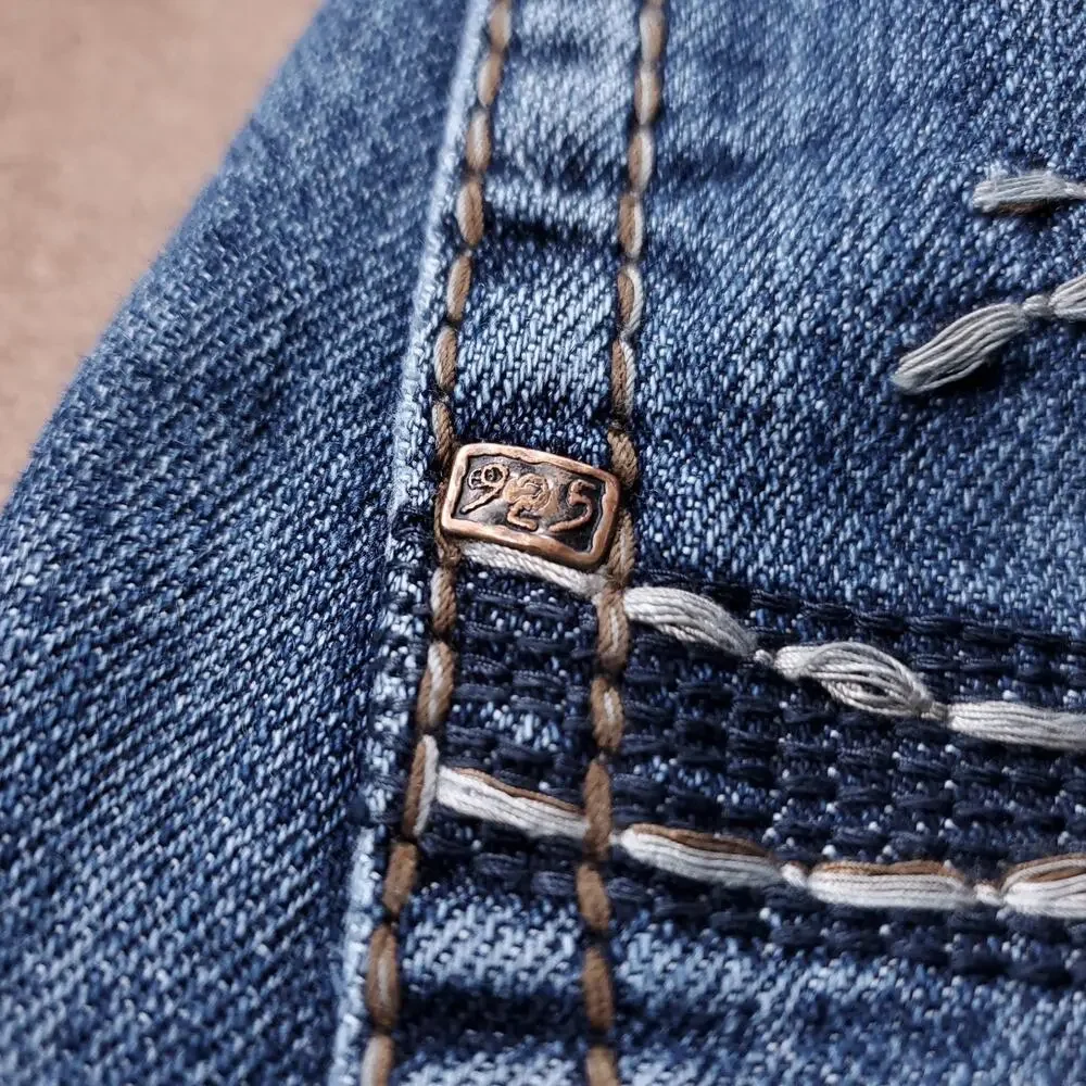 Silver Jeans Men 31 Blue 925 Series Zac Relaxed Fit Distressed Grunge Vintage